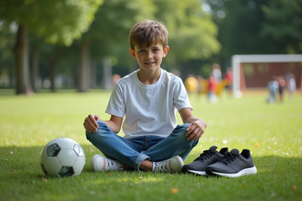 Garçon assis dans l
